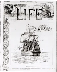 O Mayflower, capa da revista &39;Life&39;, 11 de outubro de 1883